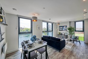 Apartments to Rent by JLL at Duet, Salford, M50, living dining area