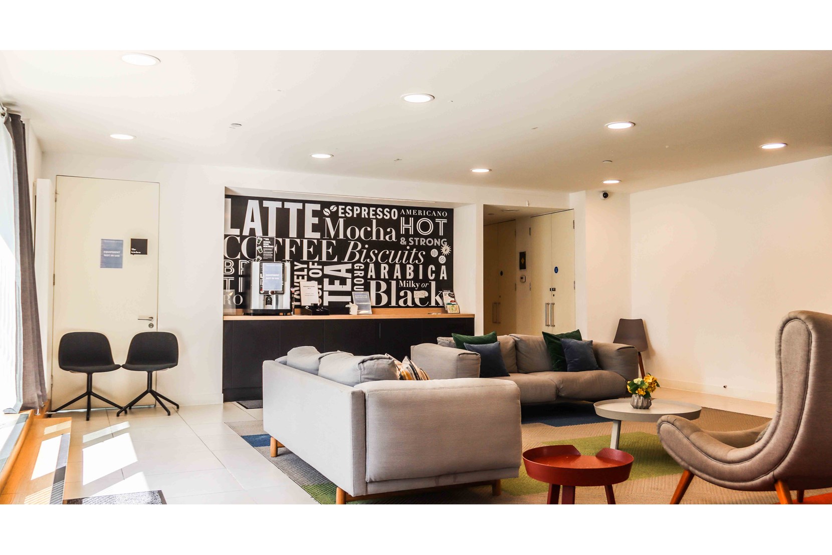 Apartments to Rent by Savills at Rehearsal Rooms, Ealing, W3, communal lounge area