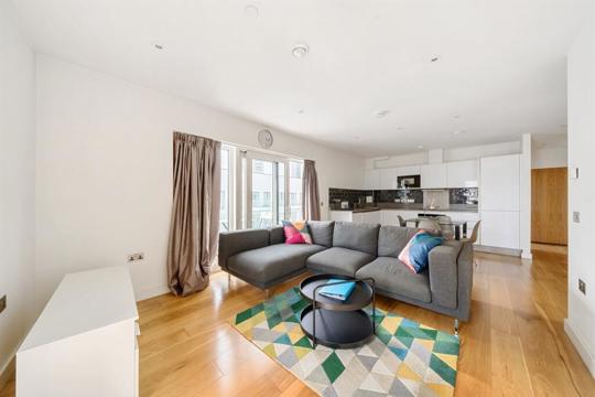 Apartments to Rent by Greenwich Peninsula at Upper Riverside, Greenwich, SE10, living kitchen dining area