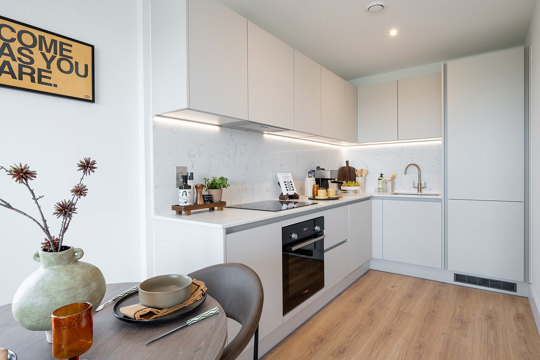 Apartments to Rent by Berkeley Living at Refinery Square, Slough, Berkshire, SL1, kitchen dining area