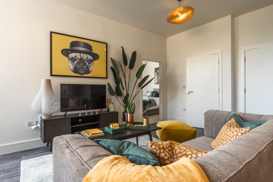 Apartments to Rent by Centrick in The Saxons, Leicester, LE1, living area