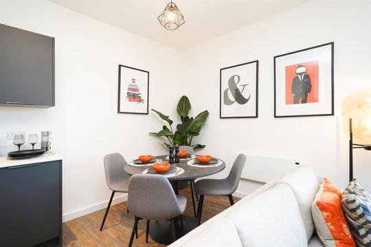 Apartments to Rent by Centrick at Iron Yard, Sheffield, S1, dining area