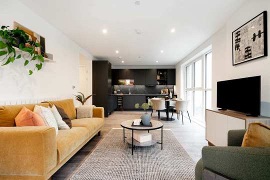 Apartments to Rent by Berkeley Living in Navigator Place, Kidbrooke Village, Lewisham, SE3, living kitchen dining area