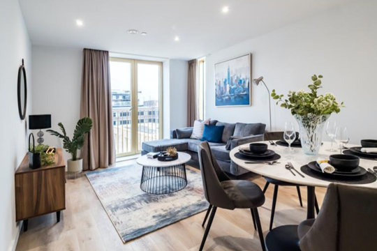 Apartments to Rent by Northern Group at The Quarters, Manchester, M1, living dining area