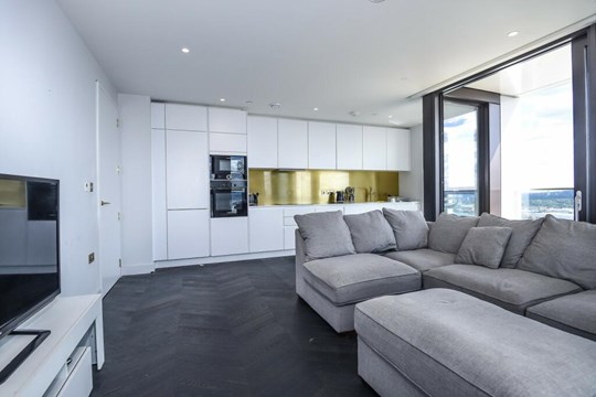 Apartments to Rent by Greenwich Peninsula at The Waterman, Greenwich, SE10, living kitchen area