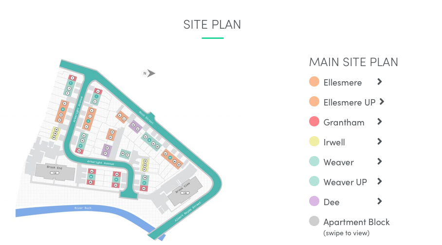 Houses and Apartments to Rent by Simple Life at Brookside Grange, Rochdale, OL16, development site plan