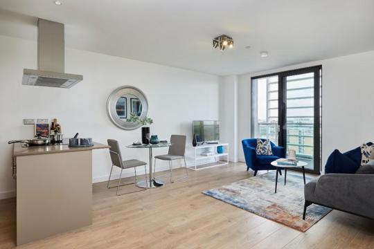 Apartments to Rent by Savills at The Highline, Tower Hamlets, E14, living area
