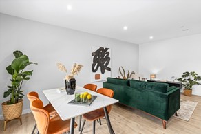 Apartments to Rent by Populo Living at Plaistow Hub, Newham, E13, living dining area