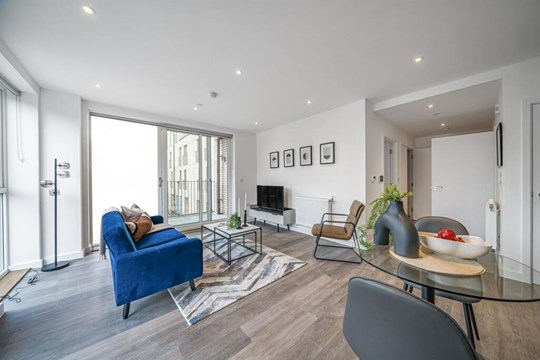 Apartments to Rent by Simple Life London in Beam Park, Havering, RM13, The Puma living dining area
