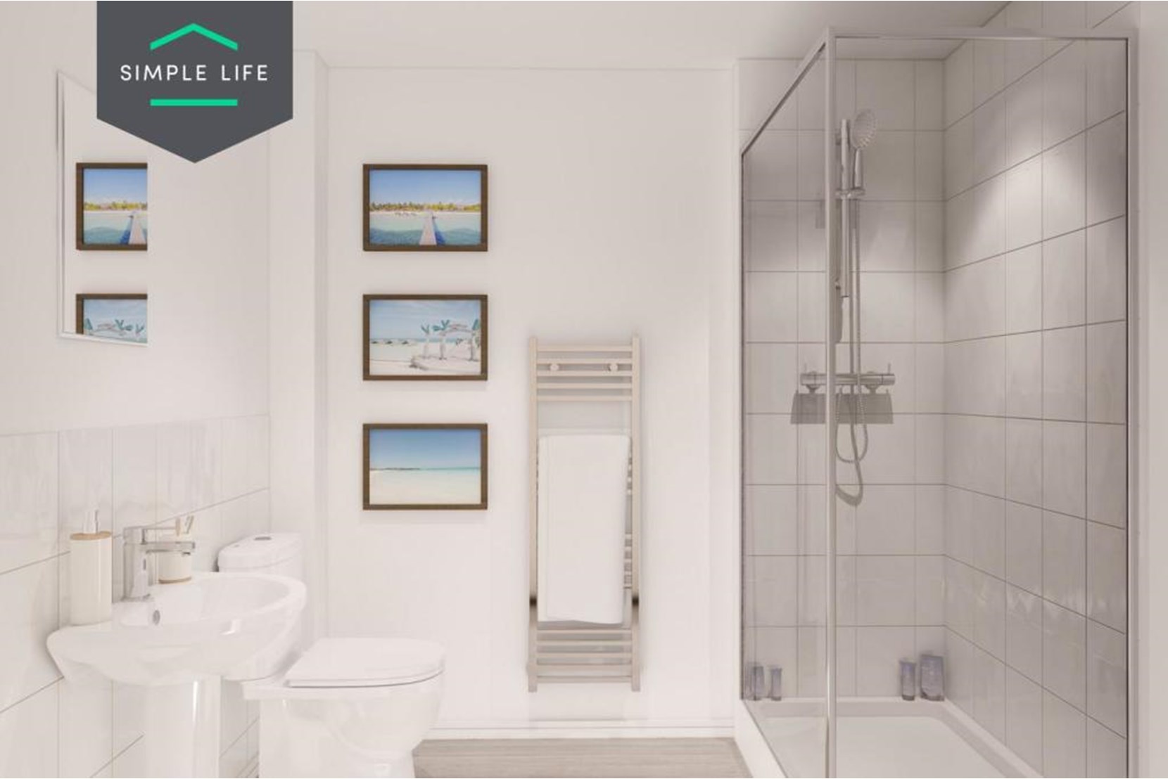 Apartments by Simple Life to Rent, The Roosevelt, 1 bedroom apartment, bathroom
