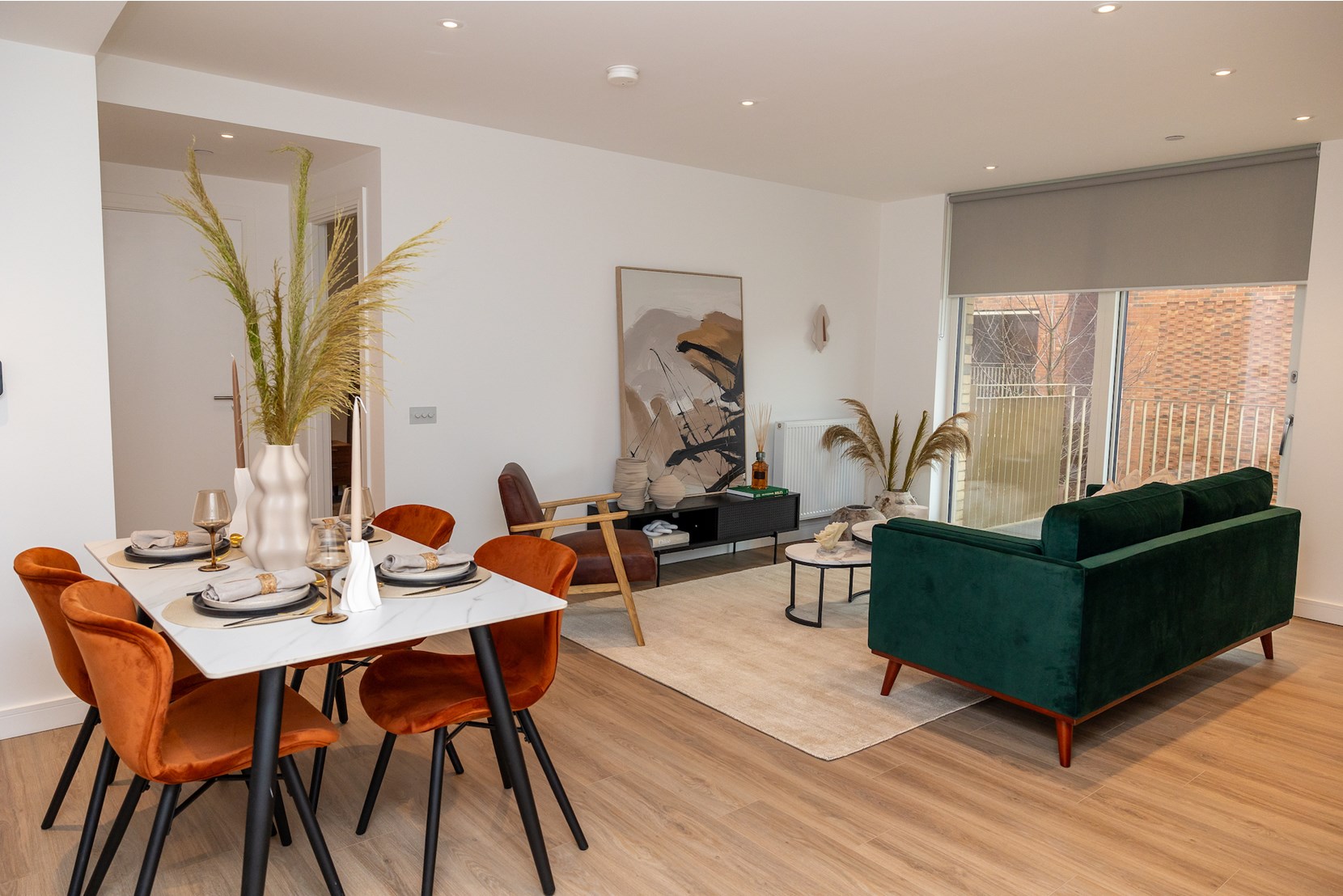 Apartments to Rent by Populo Living at The Brickyard, Newham, E6, living dining area