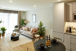 Apartments to Rent by Allsop at The Lark, London, SW11, living kitchen dining area