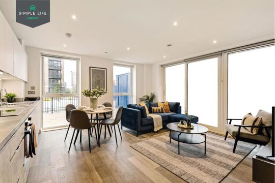 Apartments to Rent by Simple Life London in Beam Park, Havering, RM13, The Allegro living dining kitchen area