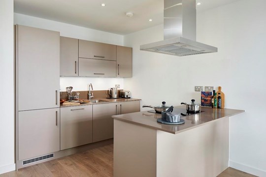 Apartments to Rent by Savills at The Highline, Tower Hamlets, E14, kitchen
