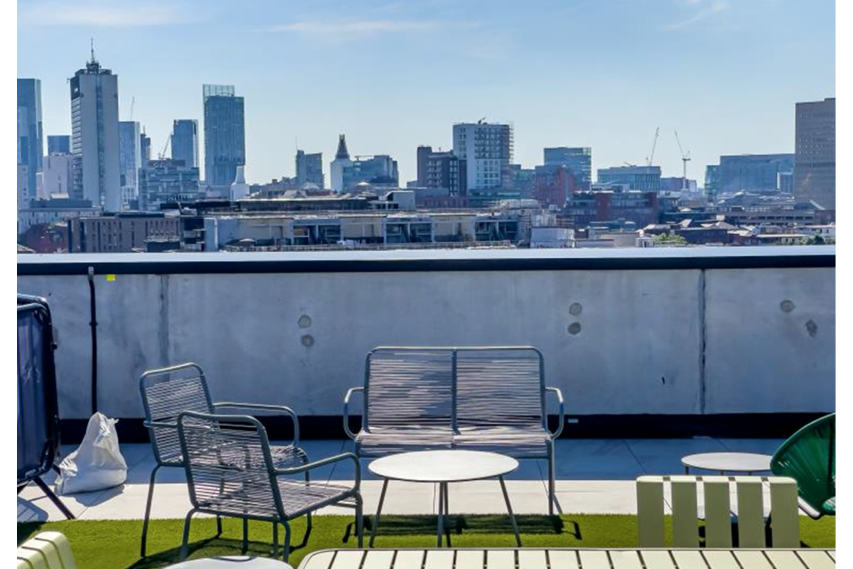 Apartments to Rent by Northern Group at One Silk Street, Manchester, M4, roof terrace