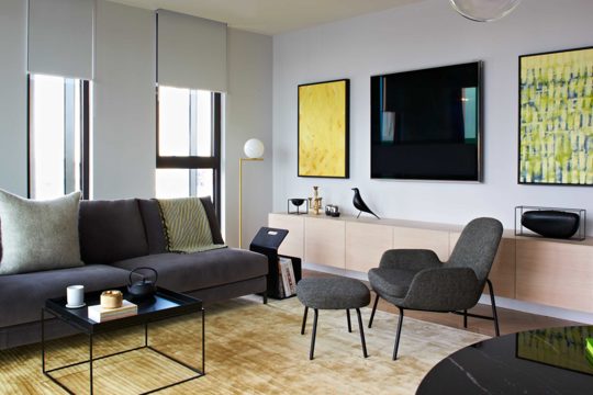 Apartments to Rent by Greenwich Peninsula at The Waterman, Greenwich, SE10, living area