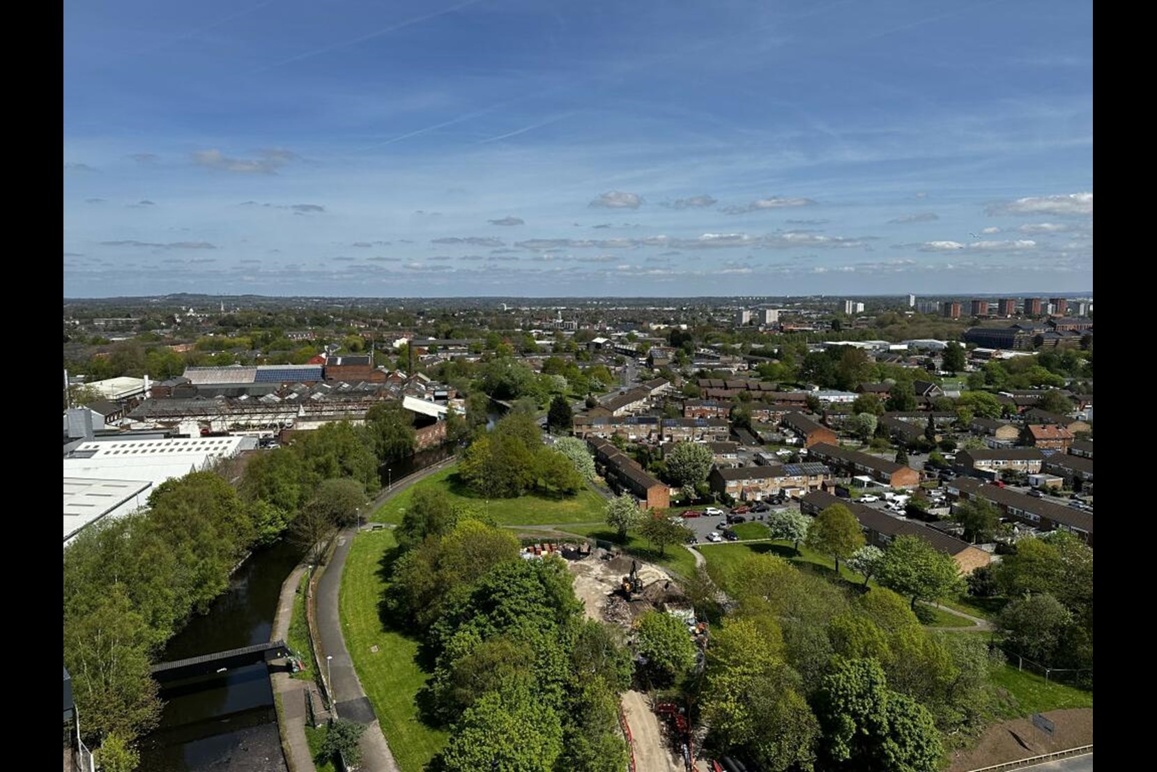 Apartments and houses to Rent by Heimstanden at Soho Wharf, Birmingham, B18, aerial panoramic
