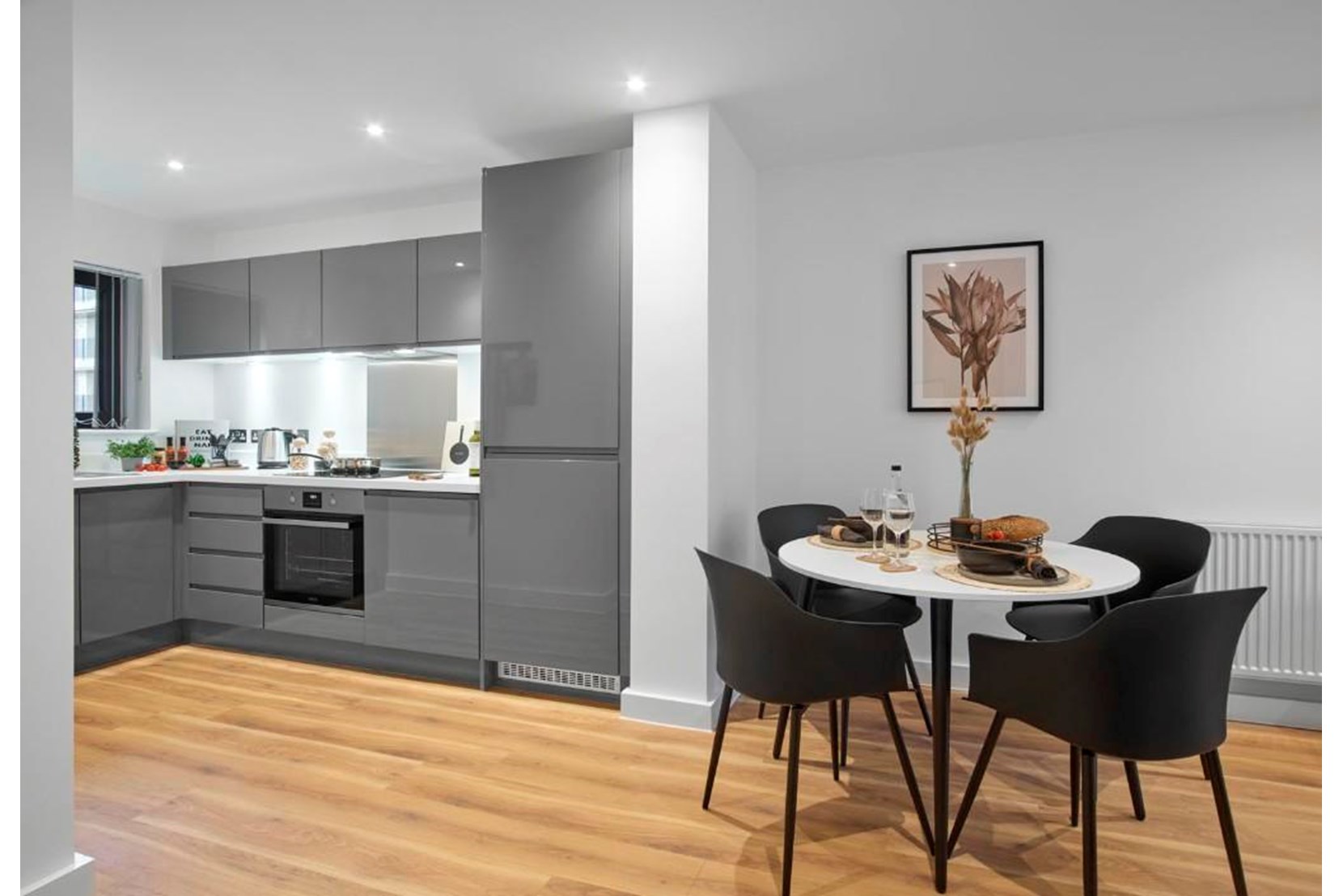 Apartments to Rent by Savills at The Picture House, Redbridge, IG1, dining kitchen area