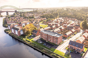 Houses and Apartments to Rent by Simple Life in Hollystone Bank, Runcorn, WA7, aerial development panoramic