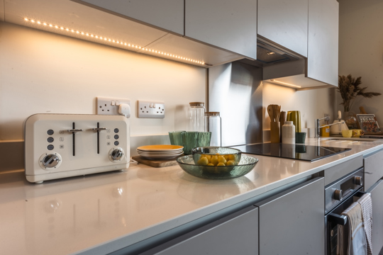 Apartments to Rent by Centrick in The Saxons, Leicester, LE1, kitchen