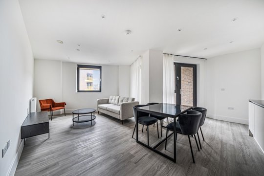 Apartments to Rent by Medway Development Company in Pioneer Wharf at Waterfront, Chatham, ME4, living kitchen dining area