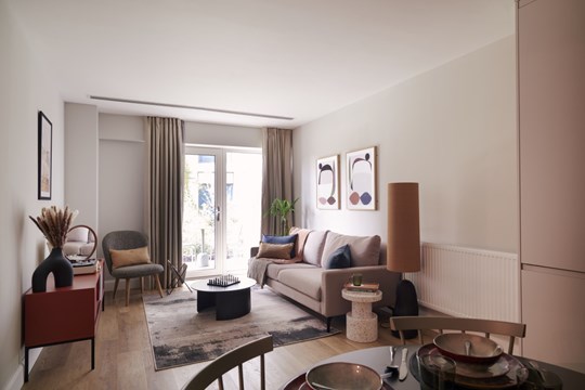 Apartments to Rent by Allsop at The Lark, London, SW11, living dining area