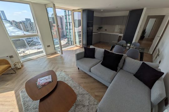 Apartments to Rent by Una in Anaconda Cut, Greater Manchester, M3, living kitchen dining area