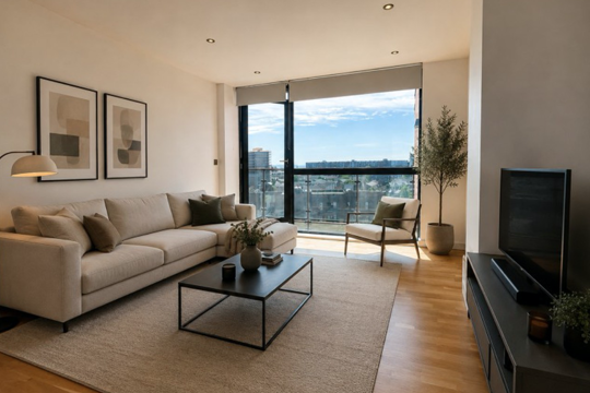 Apartments to Rent by Northern Group at Flint Glass Wharf, Manchester, M4, living area