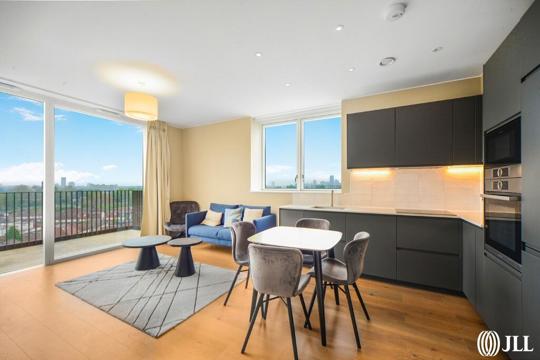 Houses and Apartments to Rent by JLL at Sugar House Island, Newham, E15, living kitchen dining area