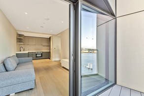 Apartments to Rent by Greenwich Peninsula at Upper Riverside, Greenwich, SE10, living kitchen area