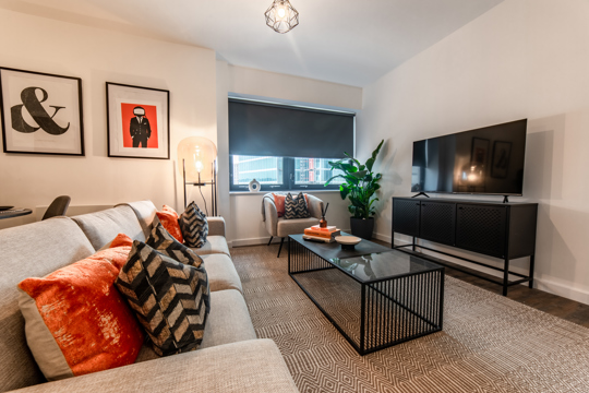 Apartments to Rent by Centrick at Iron Yard, Sheffield, S1, living area