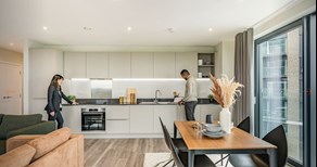 Apartment APO Group Kew Bridge Brentford Hounslow Kitchen Living Dining Area 1