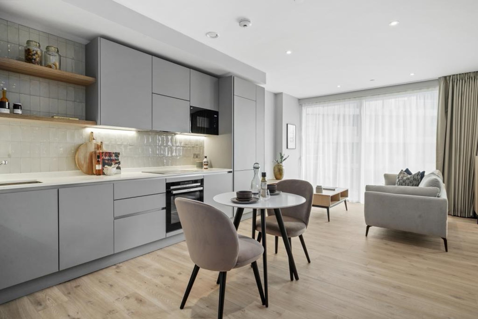 Apartment Get Living East Village London Stratford Kitchen Living Area 1