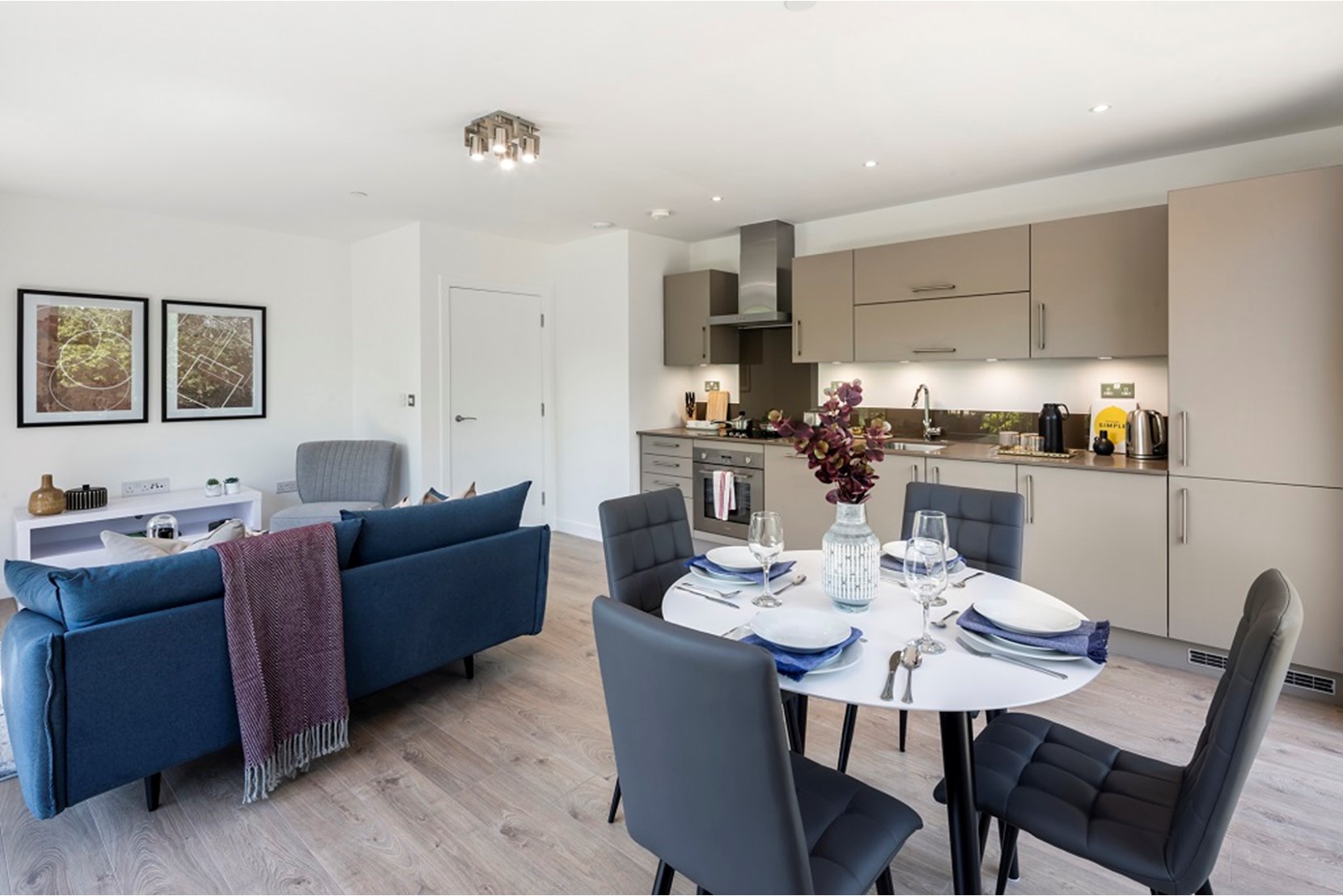 Apartments to Rent by Savills at The Forge, Newham, E6, kitchen dining living area