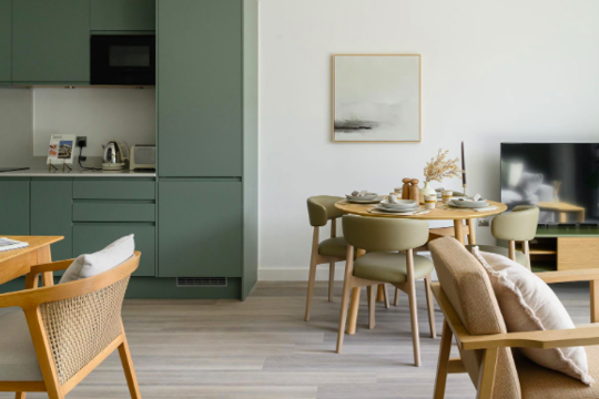 Apartments to Rent by Savills at Arbour, Milton Keynes, MK9, living kitchen dining area