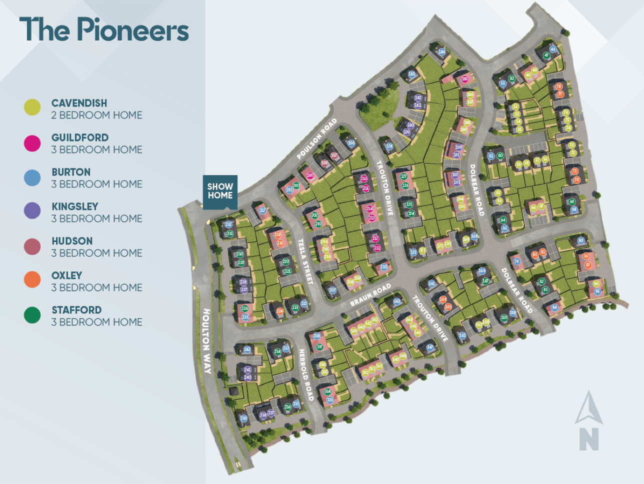 Homes to Rent by Allsop at The Pioneers, Houlton, Rugby, CV23, site plan