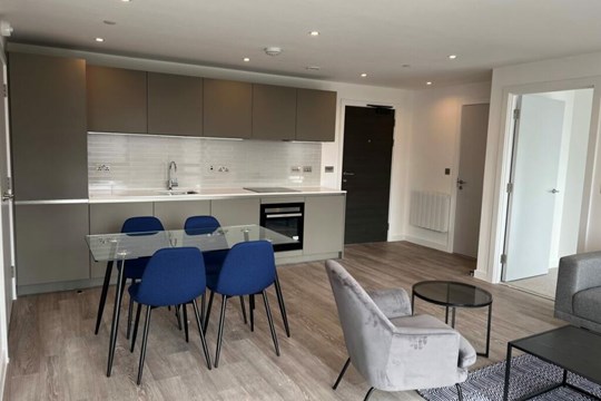 Apartments to Rent by JLL at Landrow Place, Birmingham, B3, living dining area