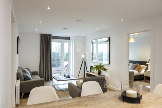 Apartments to Rent by Savills at Allegro, Birmingham, West Midlands, B4, living area