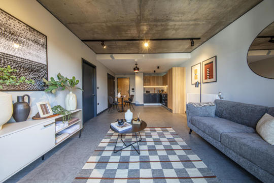 Apartments to Rent by Allsop at Beton, Wembley, Greater London, HA9, kitchen living area
