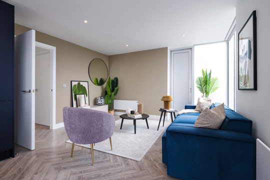 Apartments to Rent by Cortland in Cortland at Colliers Yard, Salford, M3, living area