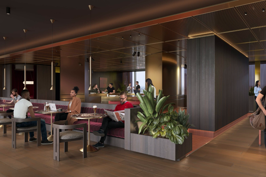 Apartments to Rent by Savills at One Eastside, Birmingham, B7, communal lounge CGI