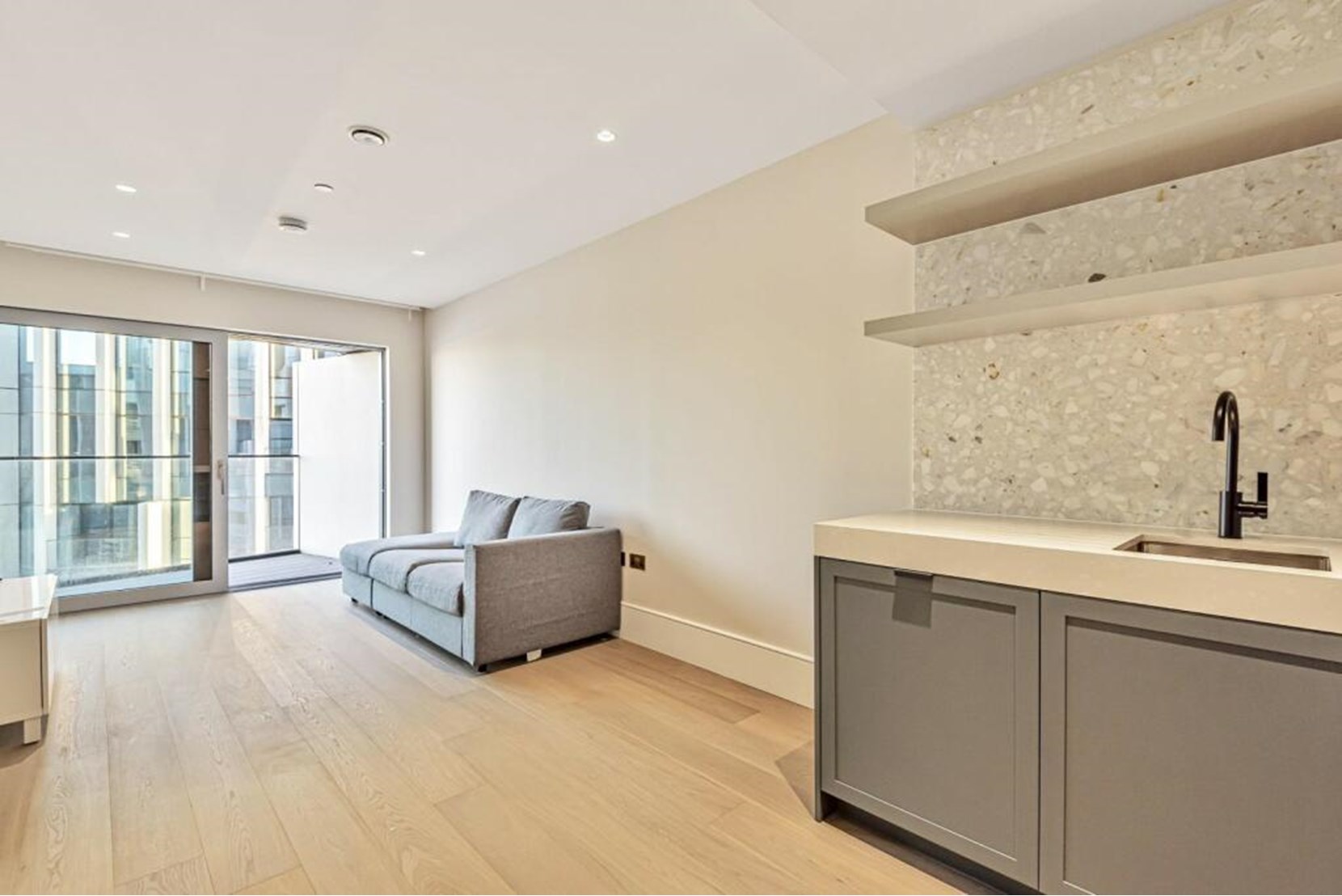 Apartments to Rent by Greenwich Peninsula at Upper Riverside, Greenwich, SE10, living kitchen area
