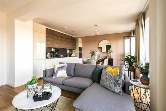 Houses and Apartments to Rent by JLL at Sugar House Island, Newham, E15, living kitchen dining area