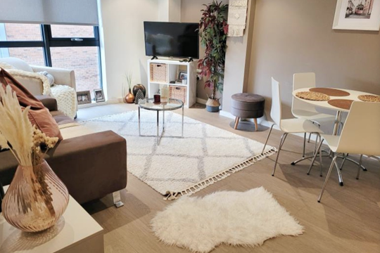 Apartments to Rent by Northern Group at Flint Glass Wharf, Manchester, M4, living dining area