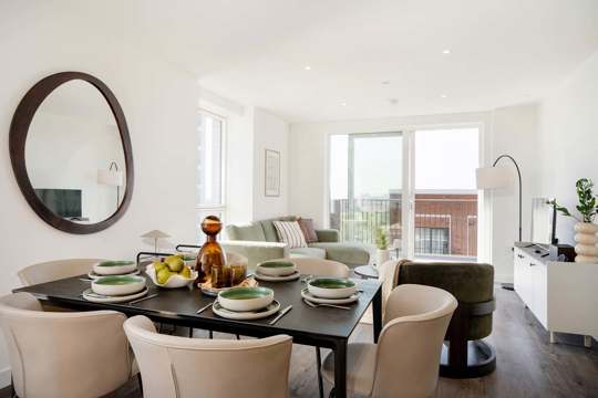 Apartments to Rent by Berkeley Living in The Watermint, Silkstream, Hendon, NW9, living dining area