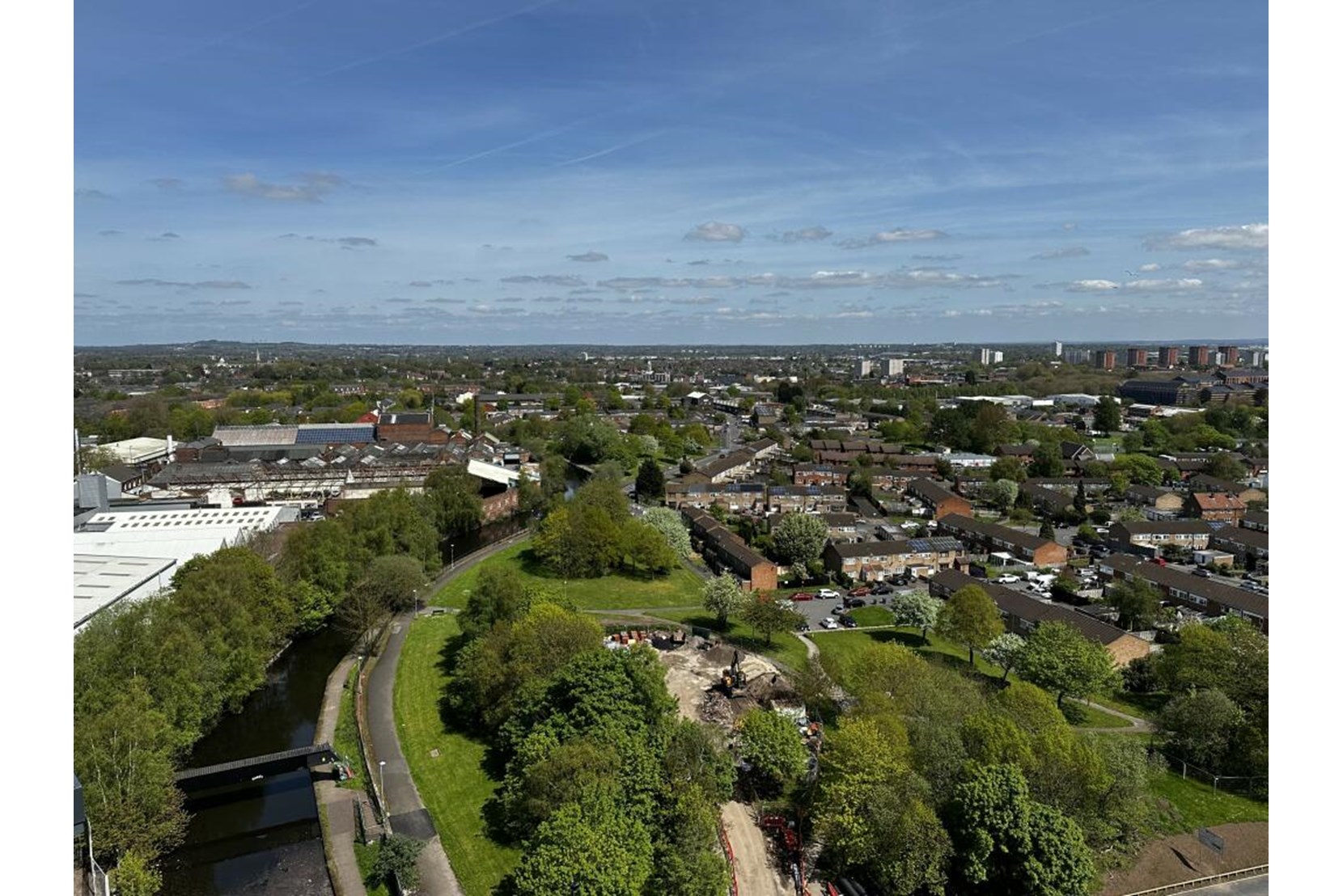 Apartments and houses to Rent by Heimstanden at Soho Wharf, Birmingham, B18, aerial panoramic