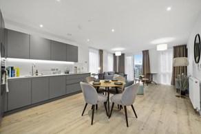 Apartment Get Living Manchester Salford New Makers Yard Kitchen Dining Area 1
