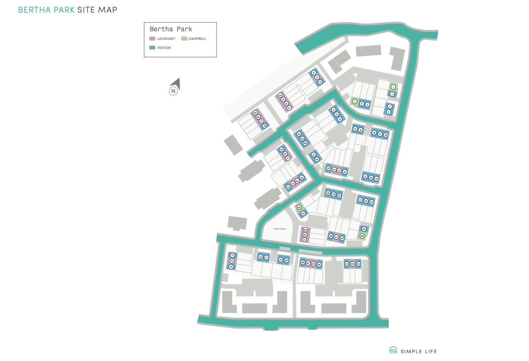 Houses to Rent by Simple Life at Bertha Park, Perth, PH1, development site plan