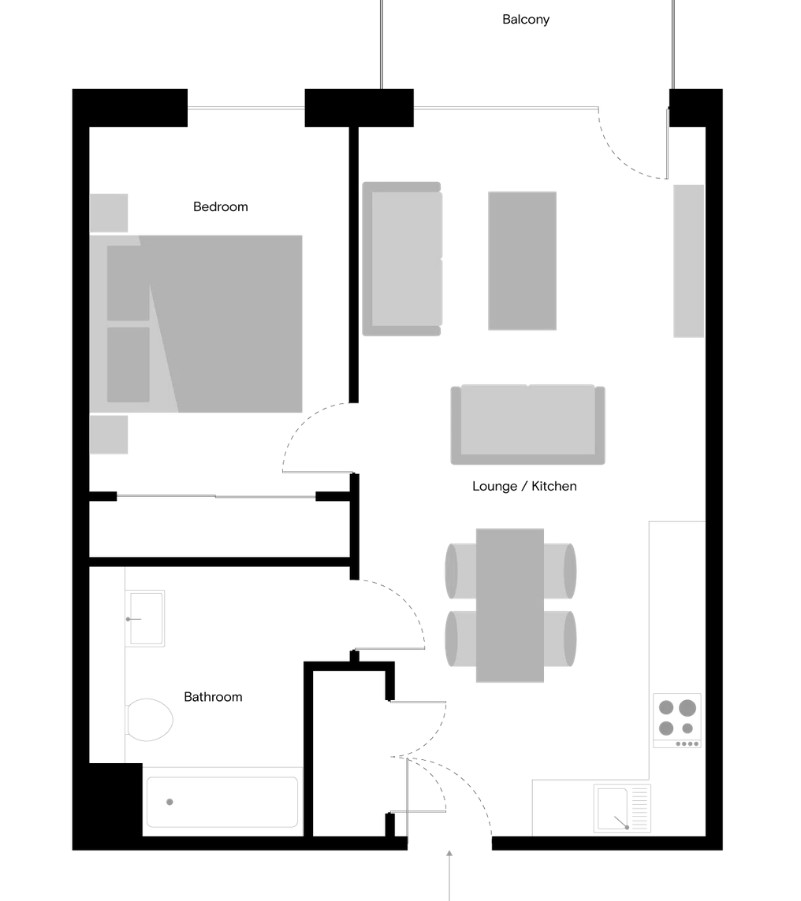 New 1 bedroom Apartment to rent in Gillingham, Kent Ref62321
