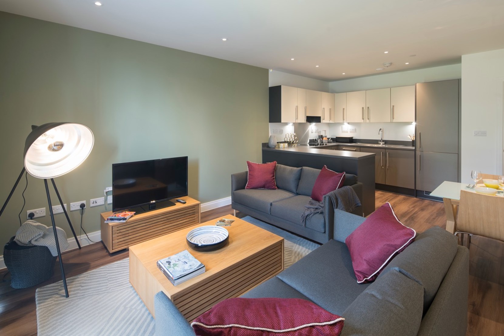 Apartments to Rent by be:here at be:here Hayes, Hillingdon, UB3, living kitchen area